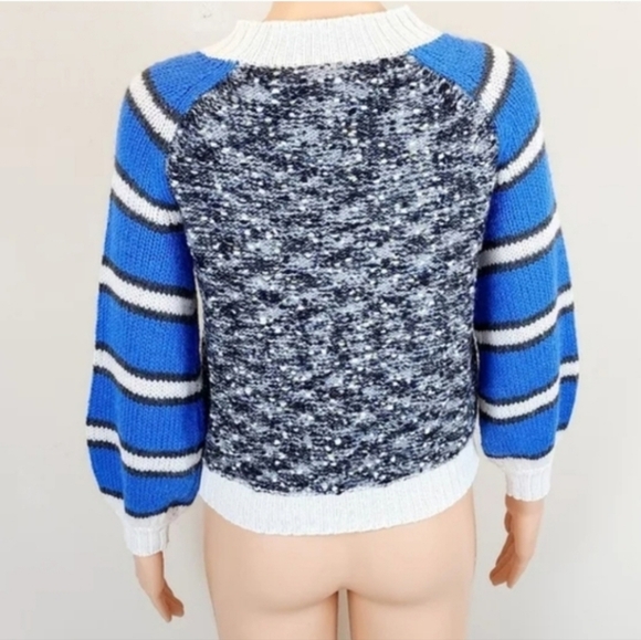 Treasure & Bond Blue Bliss Stripe Long Sleeve Sweater - Picture 3 of 9